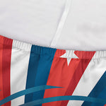 Swirly American Patriotic Print Sofa Cover