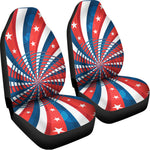 Swirly American Patriotic Print Universal Fit Car Seat Covers