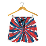 Swirly American Patriotic Print Women's Shorts