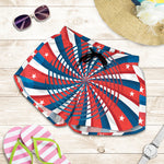Swirly American Patriotic Print Women's Shorts