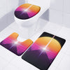 Synthwave Pyramid Print 3 Piece Bath Mat Set