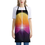 Synthwave Pyramid Print Apron