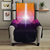 Synthwave Pyramid Print Armchair Protector