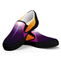 Synthwave Pyramid Print Black Slip On Sneakers