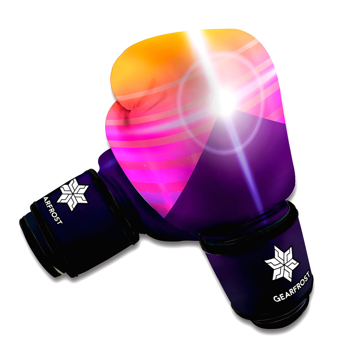 Synthwave Pyramid Print Boxing Gloves