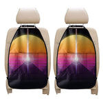 Synthwave Pyramid Print Car Seat Organizers