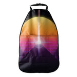 Synthwave Pyramid Print Car Seat Organizers