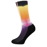 Synthwave Pyramid Print Crew Socks