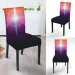 Synthwave Pyramid Print Dining Chair Slipcover