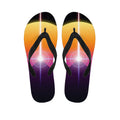 Synthwave Pyramid Print Flip Flops