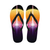 Synthwave Pyramid Print Flip Flops