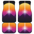 Synthwave Pyramid Print Front and Back Car Floor Mats
