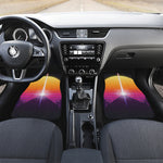 Synthwave Pyramid Print Front and Back Car Floor Mats