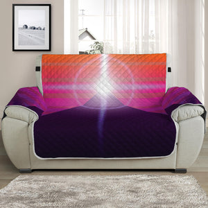 Synthwave Pyramid Print Half Sofa Protector