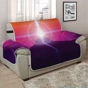 Synthwave Pyramid Print Half Sofa Protector