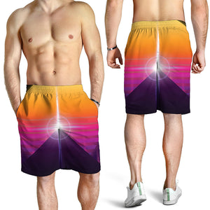 Synthwave Pyramid Print Men's Shorts