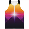 Synthwave Pyramid Print Men's Tank Top