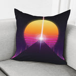 Synthwave Pyramid Print Pillow Cover
