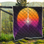 Synthwave Pyramid Print Quilt