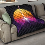 Synthwave Pyramid Print Quilt