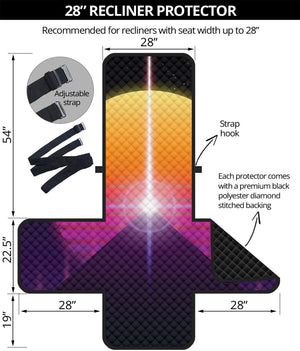 Synthwave Pyramid Print Recliner Protector