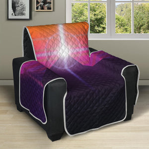 Synthwave Pyramid Print Recliner Protector