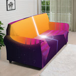 Synthwave Pyramid Print Sofa Cover