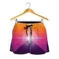 Synthwave Pyramid Print Women's Shorts