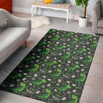 T-Rex And Dino Fossil Pattern Print Area Rug