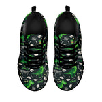 T-Rex And Dino Fossil Pattern Print Black Sneakers
