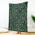 T-Rex And Dino Fossil Pattern Print Blanket