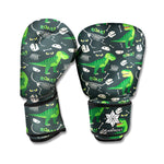 T-Rex And Dino Fossil Pattern Print Boxing Gloves