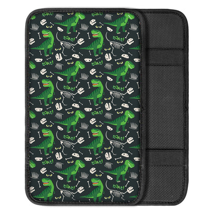 T-Rex And Dino Fossil Pattern Print Car Center Console Cover