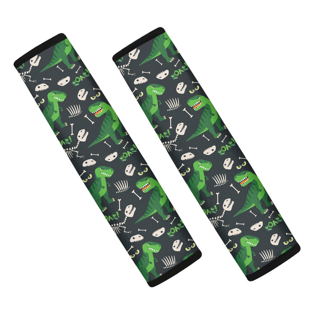 T-Rex And Dino Fossil Pattern Print Car Seat Belt Covers
