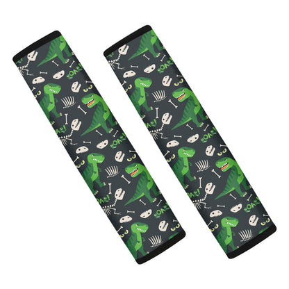 T-Rex And Dino Fossil Pattern Print Car Seat Belt Covers