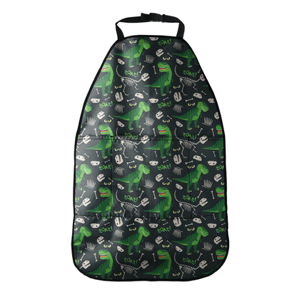 T-Rex And Dino Fossil Pattern Print Car Seat Organizers