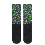 T-Rex And Dino Fossil Pattern Print Crew Socks