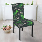 T-Rex And Dino Fossil Pattern Print Dining Chair Slipcover