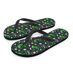 T-Rex And Dino Fossil Pattern Print Flip Flops