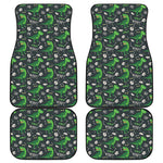 T-Rex And Dino Fossil Pattern Print Front and Back Car Floor Mats