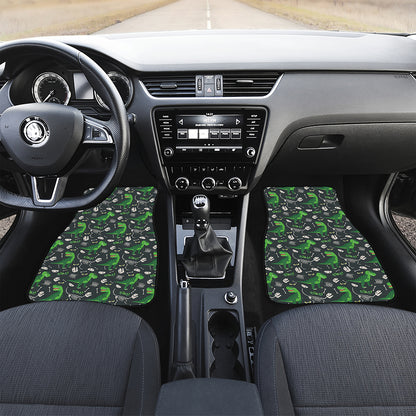 T-Rex And Dino Fossil Pattern Print Front Car Floor Mats
