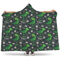 T-Rex And Dino Fossil Pattern Print Hooded Blanket