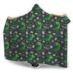 T-Rex And Dino Fossil Pattern Print Hooded Blanket