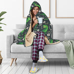 T-Rex And Dino Fossil Pattern Print Hooded Blanket