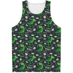 T-Rex And Dino Fossil Pattern Print Men's Tank Top