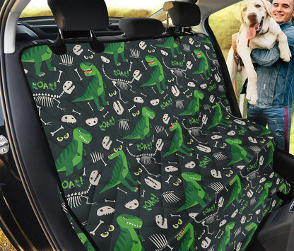 T-Rex And Dino Fossil Pattern Print Pet Car Back Seat Cover