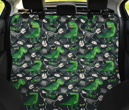 T-Rex And Dino Fossil Pattern Print Pet Car Back Seat Cover