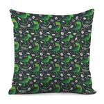 T-Rex And Dino Fossil Pattern Print Pillow Cover