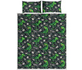 T-Rex And Dino Fossil Pattern Print Quilt Bed Set