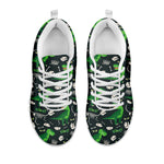 T-Rex And Dino Fossil Pattern Print White Sneakers